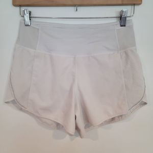 Lululemon White Real Quick Shorts Perforated Run Train Women’s W7ANVS Size 6
